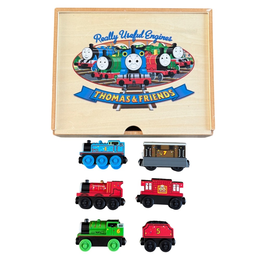 Thomas & Friends Wooden Railway 65th Anniversary Celebration 6 Piece Set Box